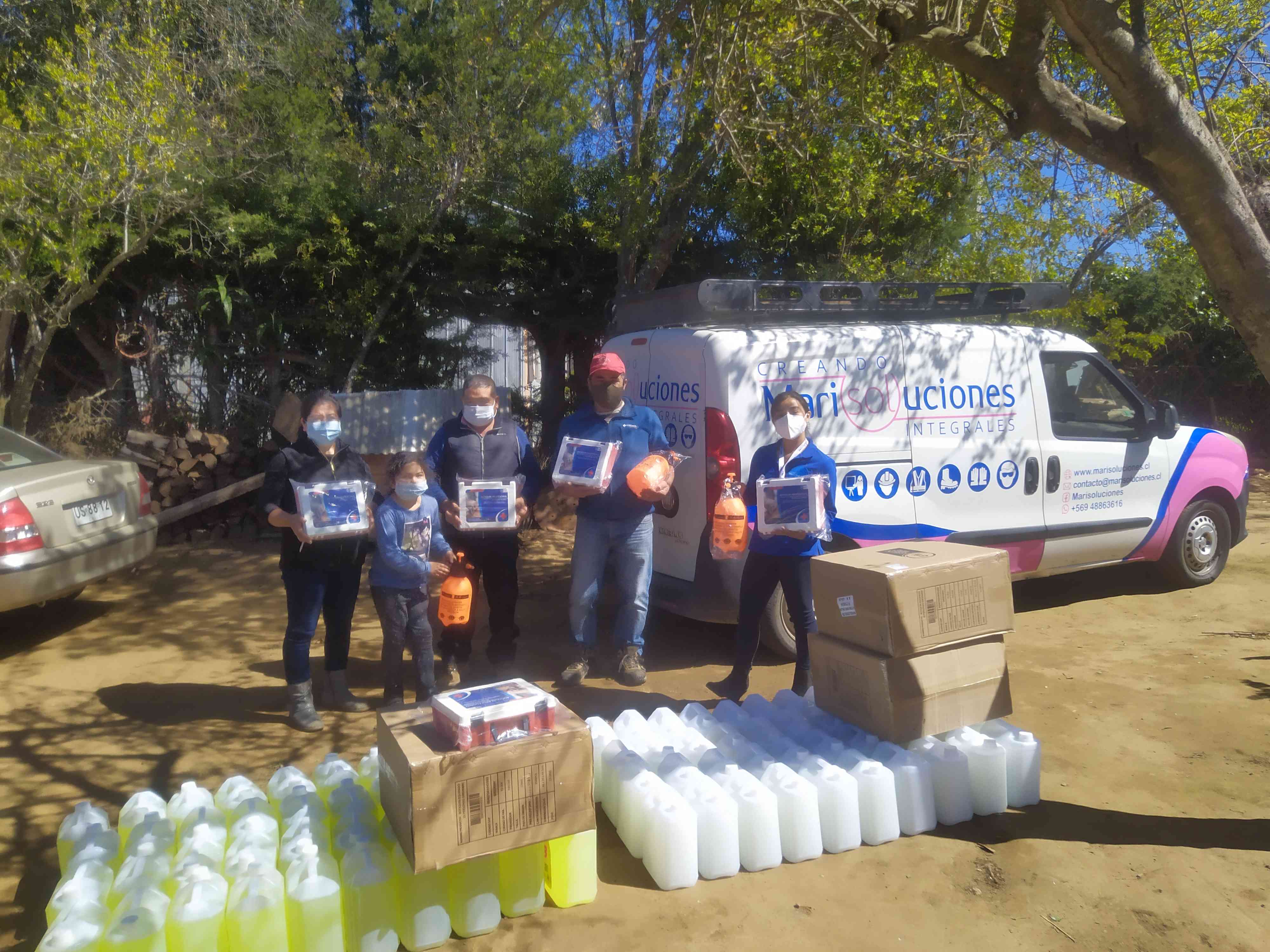 Entrega de insumos de higiene y botiquines de primeros auxilios a Junta de Vecinos Rural de la comuna de Cobquecura