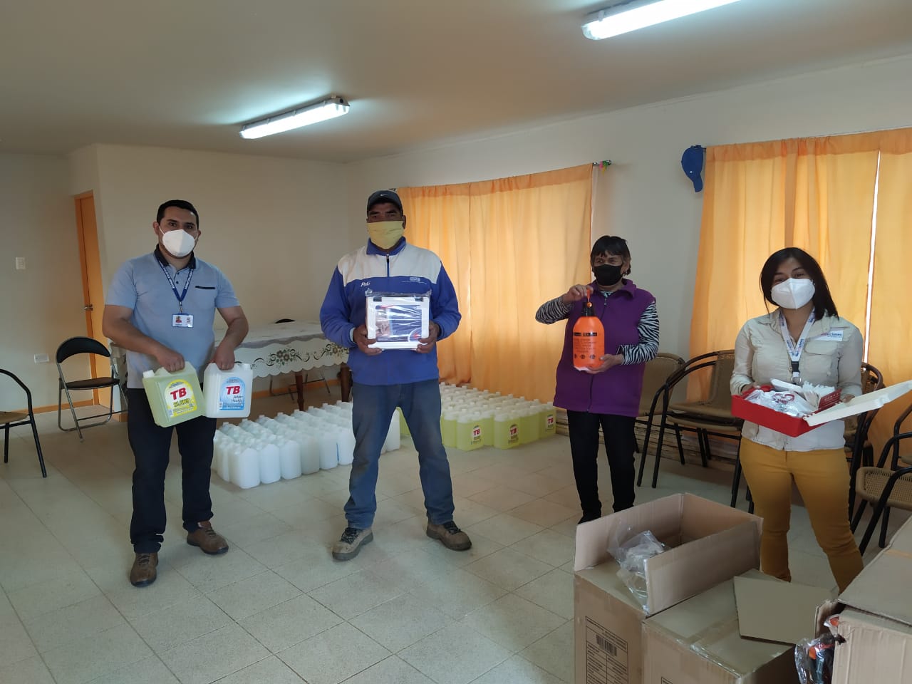 Entrega de insumos de higiene y botiquines de primeros auxilios a Junta de Vecinos Rural de la comuna de Ninhue